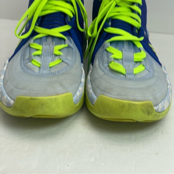 Adidas Exhibit Select Candace Parker Mid Basketball Shoes Size 8.5 blue yellow - Picture 2 of 13